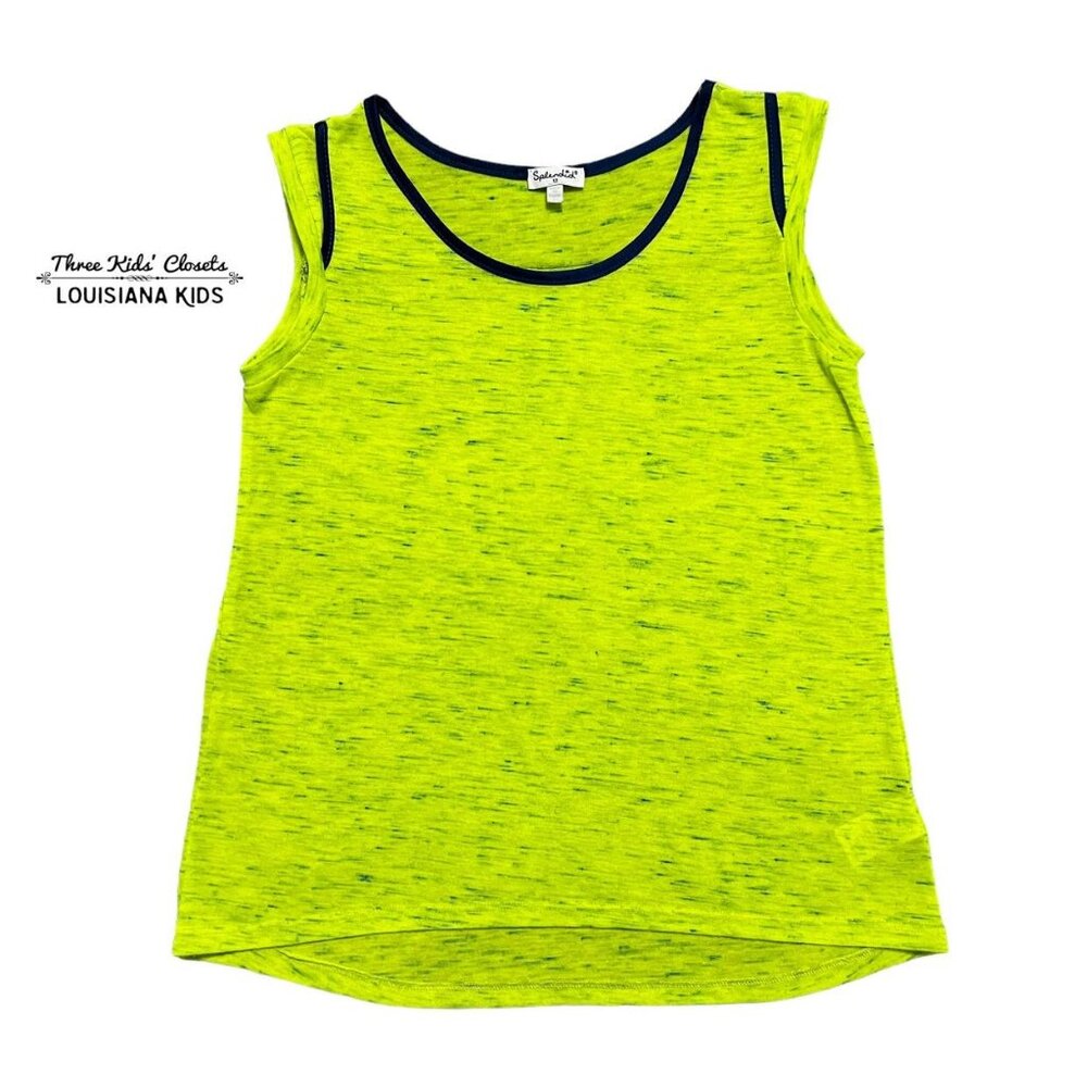 Splendid Sz 12 Neon Lime Burnout Tee Shirt